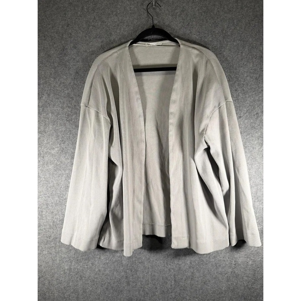 Zara Light Gray Open Cardigan